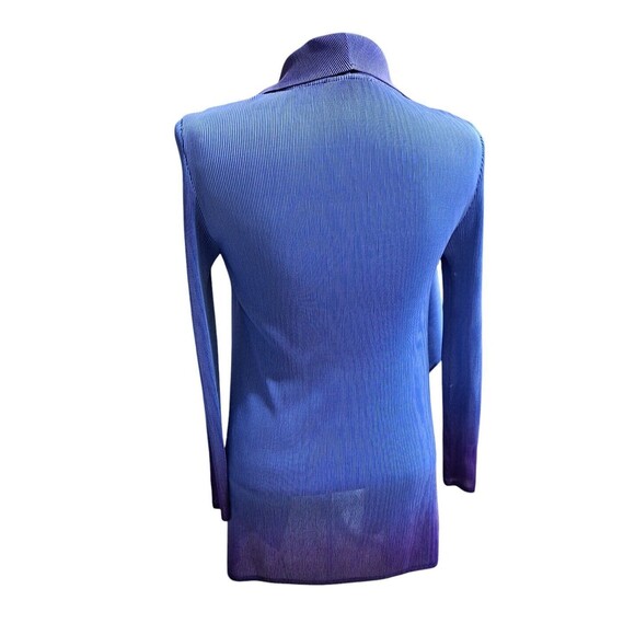 Vivian Shyu Textured Kimono Top Women S M Shawl Collar Long Sleeve Purple Retro - Picture 8 of 10